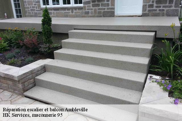 Réparation escalier et balcon  ambleville-95710 HK Services, maconnerie 95