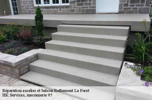 Réparation escalier et balcon bethemont-la-foret-95840 HK Services, maconnerie 95