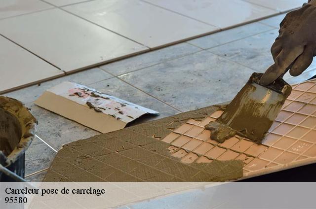 Carreleur pose de carrelage  95580