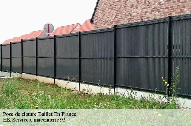 Pose de cloture  baillet-en-france-95560 HK Services, maconnerie 95