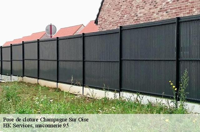Pose de cloture  champagne-sur-oise-95660 HK Services, maconnerie 95