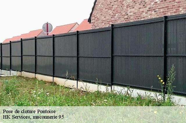 Pose de cloture pontoise-95000 Weslay maconnerie