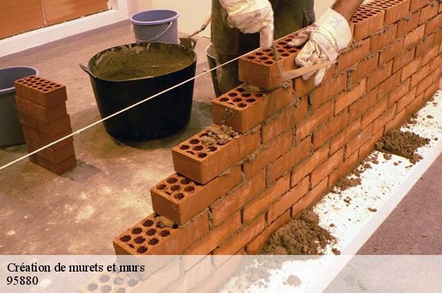Création de murets et murs 95880