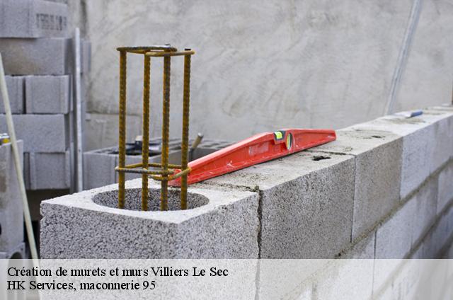 Création de murets et murs villiers-le-sec-95720 HK Services, maconnerie 95