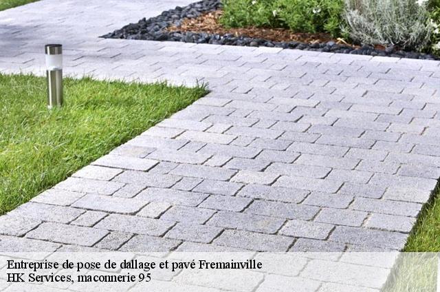Entreprise de pose de dallage et pavé  fremainville-95450 HK Services, maconnerie 95