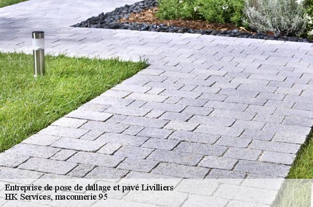 Entreprise de pose de dallage et pavé  livilliers-95300 HK Services, maconnerie 95